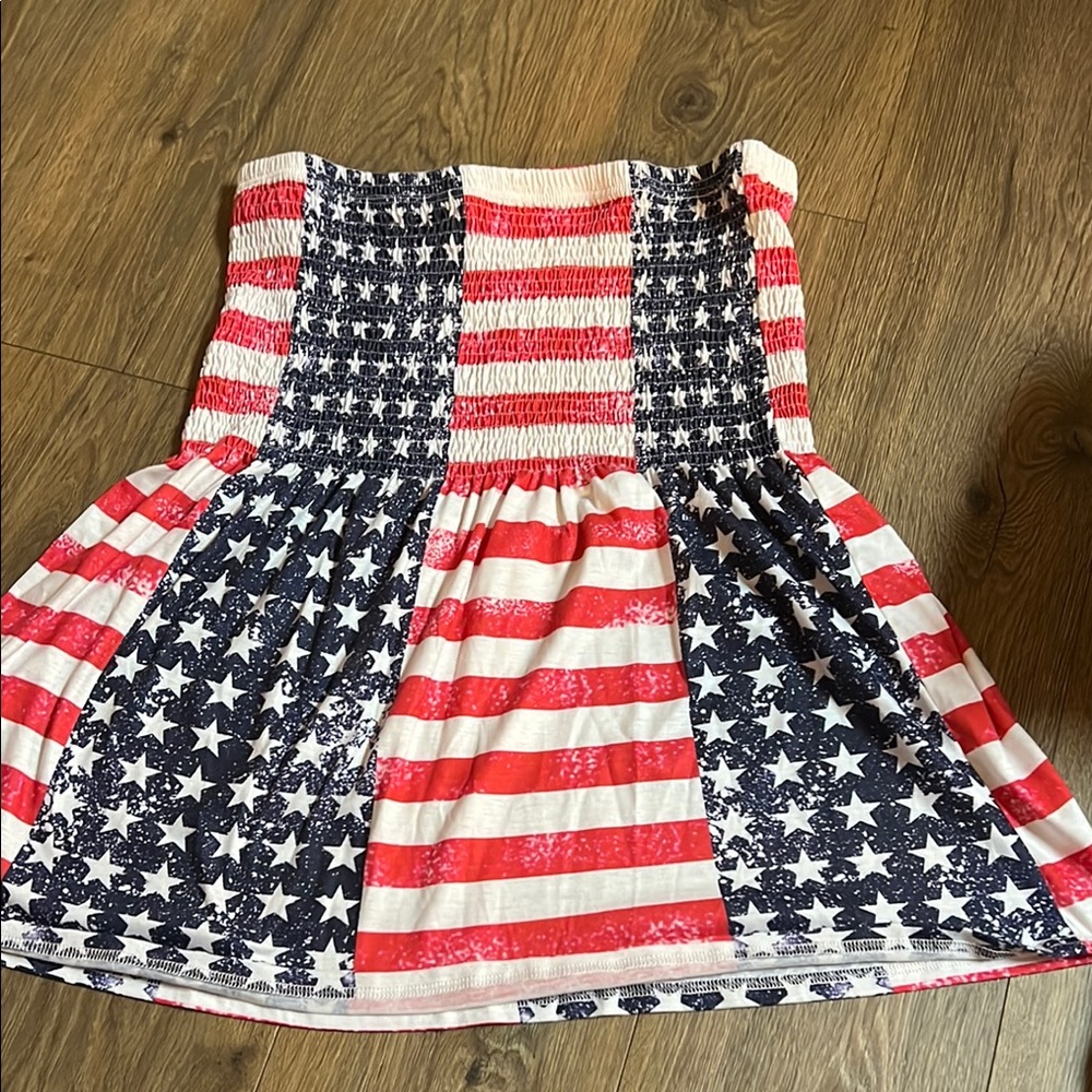 American Flag Strapless Dress
